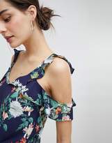Thumbnail for your product : Oasis Fitzwilliam Cold Shoulder Floral Print Midi Dress