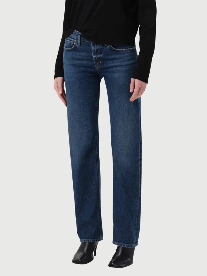 AGOLDE Low Rise Slim Jeans In Slick