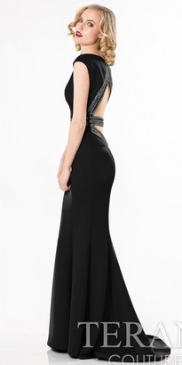 Terani Couture Defined Open Back Evening Dress