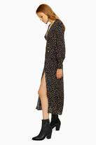 Thumbnail for your product : Topshop Womens Printed Button Midi Dress - Black