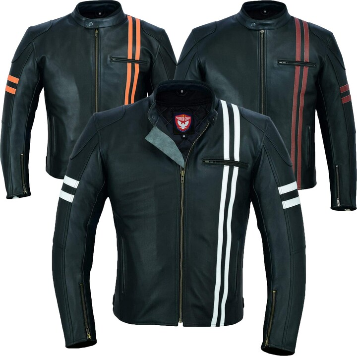 warrior gears Nappa Cowhide Leather Jacket Mens ShopStyle