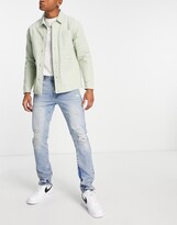 Thumbnail for your product : Topman stretch slim stacker jeans with zip In light wash blue