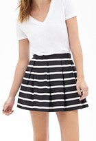 Thumbnail for your product : Forever 21 Forever21 Pleated Stripe Skirt