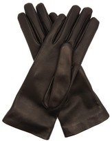 Thumbnail for your product : Balenciaga Bb Logo-plaque Leather Gloves - Black