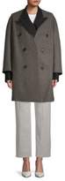 Thumbnail for your product : Dries Van Noten Two-Piece Textured Topper and Double-Breasted Wool Coat