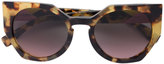 Fendi - geometric Havana sunglasses 