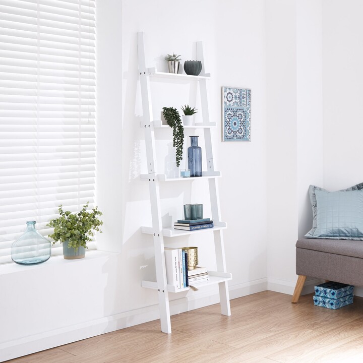 Dunelm Large Ladder Shelving Unit White ShopStyle Bookcases & Shelves