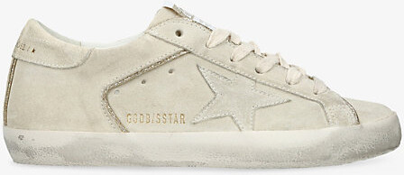 Golden Goose Womens Beige Superstar 15110 Suede Low-Top Trainers Eur 41 / 8 Uk Women