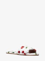 Thumbnail for your product : Michael Kors Delphine Cherry-Print Leather Slide Sandal