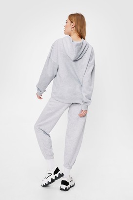 Nasty Gal Womens We're On a Break Hoodie and Jogger Set - Grey - L