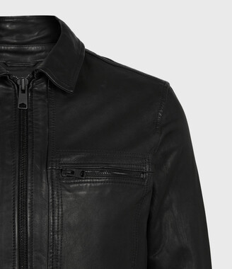 AllSaints Lark Leather Jacket | Size XS | Black