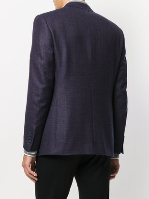 Canali textured fitted blazer