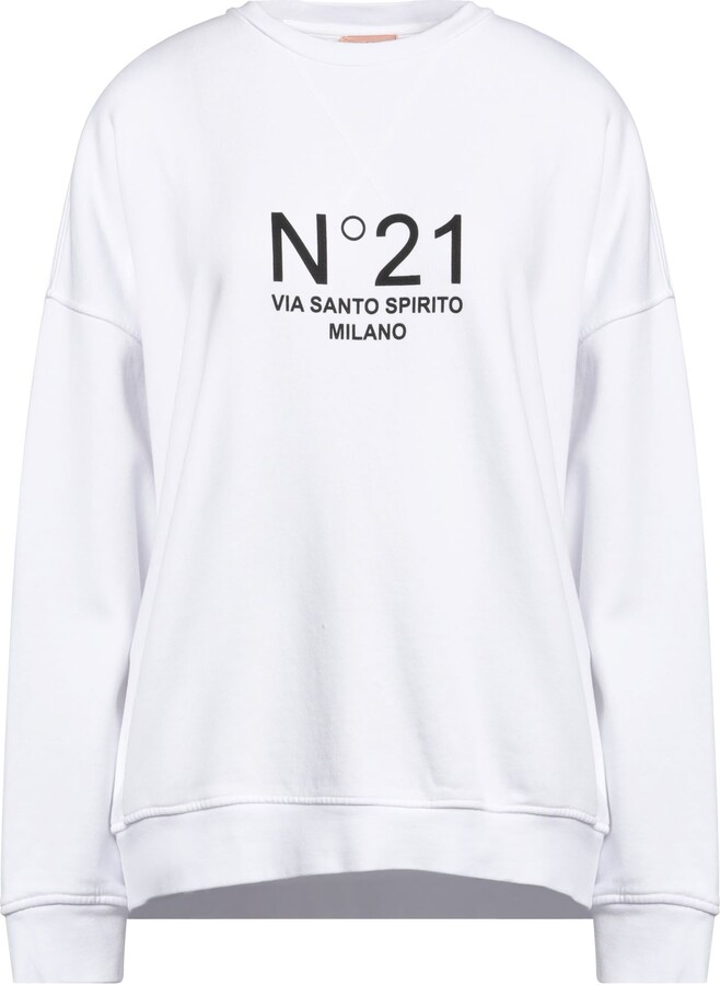 N°21 N.21 Logo Print Oversized Sweatshirt - ShopStyle