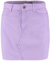 Thumbnail for your product : boohoo Rebecca Lilac Distressed Denim Mini Skirt
