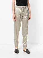 Thumbnail for your product : Fabiana Filippi sheen tapered track trousers