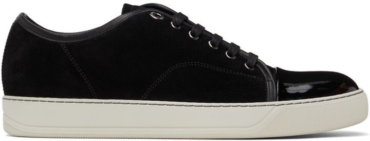Lanvin Suede And Patent Leather Sneakers | ShopStyle