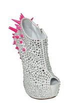 Thumbnail for your product : Giuseppe Zanotti 150mm Suede & Swarovski Spike Wedges