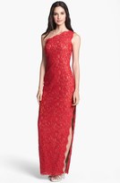 Thumbnail for your product : Tadashi Shoji One Shoulder Lace Gown