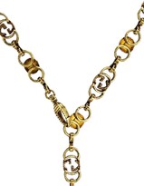 Thumbnail for your product : Gucci floral pendant GG chain necklace