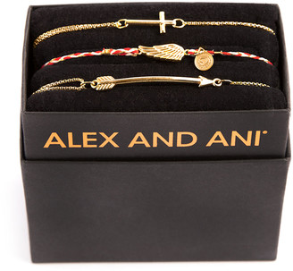 Alex and Ani Mini Cross Bracelet Gift Set, Gold