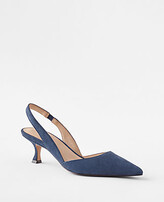 Thumbnail for your product : Ann Taylor Suede Slingback Kitten Heel Pumps