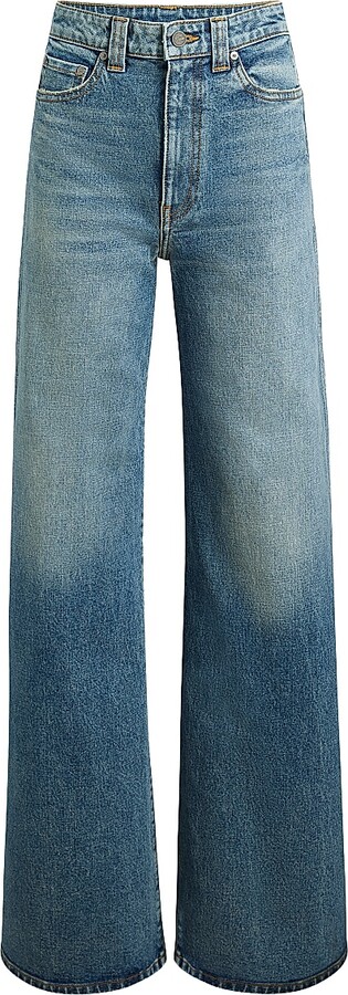 KHAITE Women's Dane High-Rise Straight-Leg Jeans - Heath - Size 30