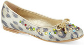 Thumbnail for your product : Roberto Cavalli Leopard embellished ballerina pumps