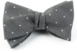Tie Bar Bulletin Dot Grey Bow Tie