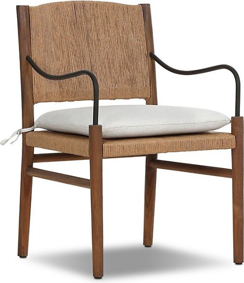 Amber Lewis x Four Hands Andover Outdoor Dining Chair in Brown
