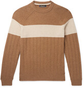 Thumbnail for your product : Loro Piana Slim-Fit Striped Ribbed Cashmere Sweater