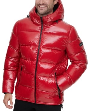 calvin klein red jacket mens