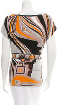 Thumbnail for your product : Emilio Pucci Abstract Print Gathered Top
