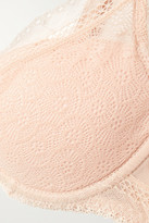 Thumbnail for your product : Chantelle Festivite Stretch-lace And Tulle Underwired Plunge Bra - Beige