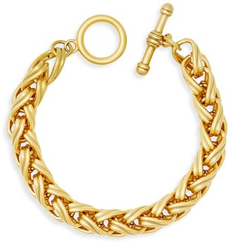 Brinker & Eliza Twist 24K Gold-Plated Chain Bracelet - ShopStyle