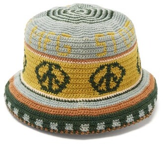 Story mfg. Brew Cotton-crotchet Bucket Hat - Green Multi