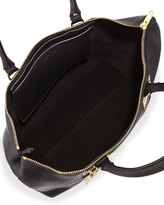 Thumbnail for your product : Sophie Hulme Leather Zip Top Shopper Bag, Black