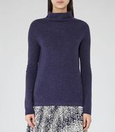 Thumbnail for your product : Chapman MERINO ROLL NECK JUMPER NAVY MOULINE