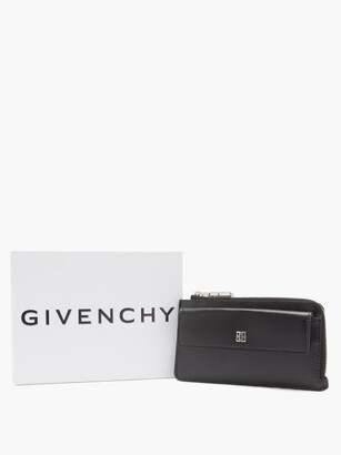 Givenchy 4g-chain Zipped Leather Cardholder - Black