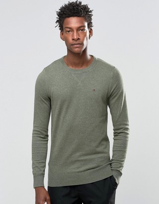 Tommy Hilfiger Sweater With Flag Logo In Green