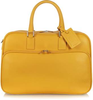 Giorgio Fedon Travel Yellow Leather Double Handle Carry-on