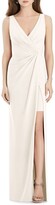 Thumbnail for your product : Jenny Packham Bridesmaids V-Neck Sleeveless Drape-Front Gown Bridesmaid Dress with Slit