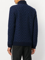 Thumbnail for your product : Etro patterned zip turtleneck cardigan