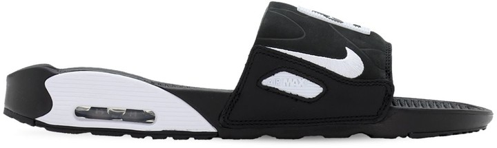 nike air max 90 slide black white