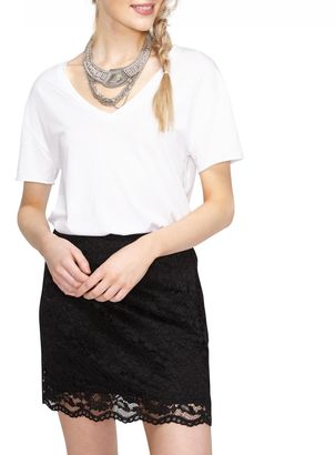 Miss Selfridge Black Lace A Line Mini Skirt