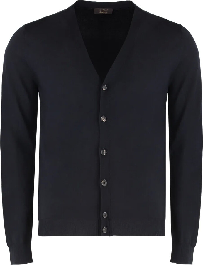 SLOWEAR button V-neck cardigan