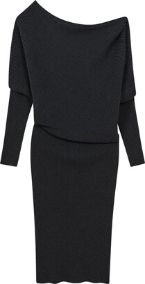 Reiss Lara One-Shoulder Long Sleeve Sweater Dress