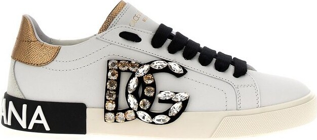 Dolce & Gabbana Portofino Logo Patch Sneakers