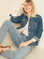 Thumbnail for your product : Old Navy Sherpa-Lined Jean Jacket For Women