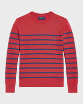 Thumbnail for your product : Ralph Lauren Kids Boy's Mesh Knit Striped Sweater, Size S-XL