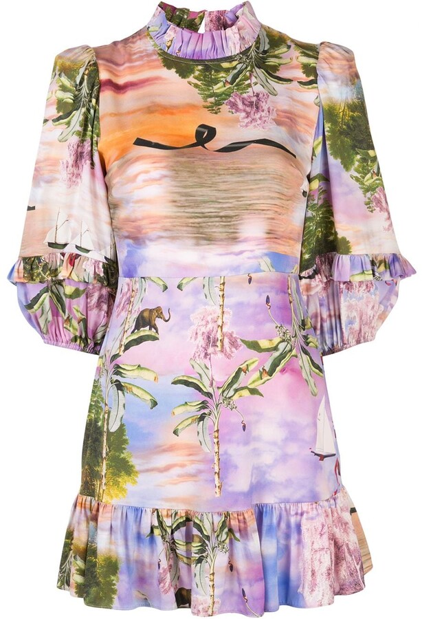 cynthia rowley roseland ruffle wrap dress